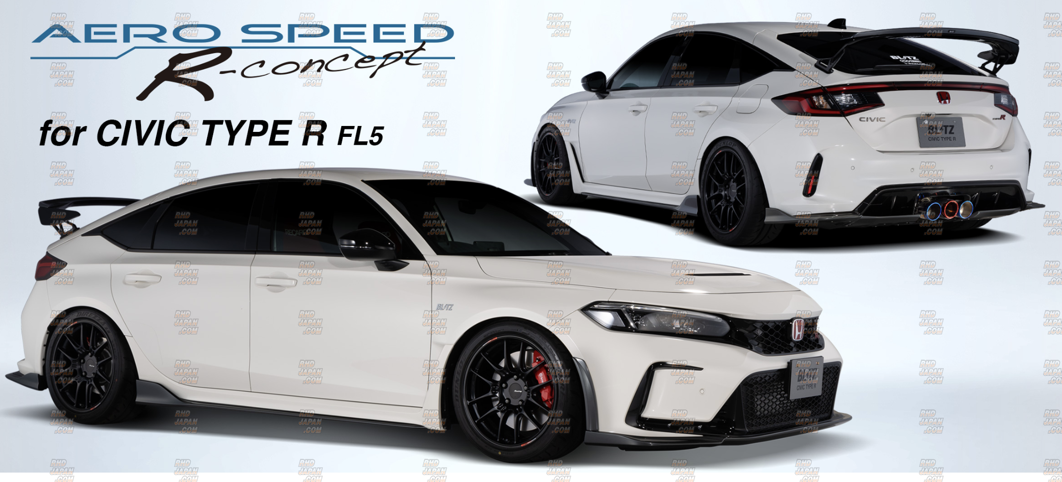 Blitz Aero Speed R-Concept Front Bumper Duct Line FRP - Civic Type